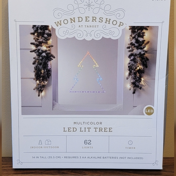 Wondershop Other - Neon Multicolor LED Lit Tree New Target Wondershop Light Decor‎ Silhouette Sign